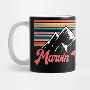 Graphic Lovely Marvin Name Flowers Retro Vintage Styles Mug